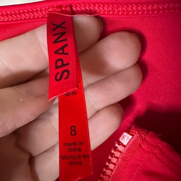 SPANX Vibrant Red Long-sleeve Swimsuit - Picture 4 of 5